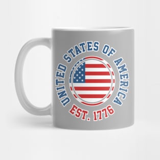 United States of America Est 1776 - American Flag Mug